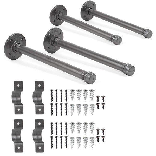 Brackets 2pcs 612inch Metal Shelf Bracket Black White L Shape Wall